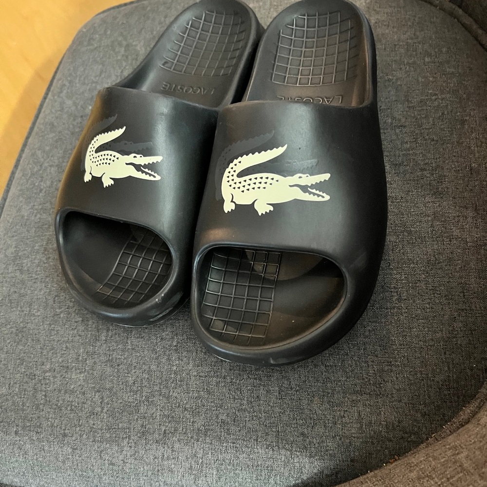 Lacoste Black Slide Sandals